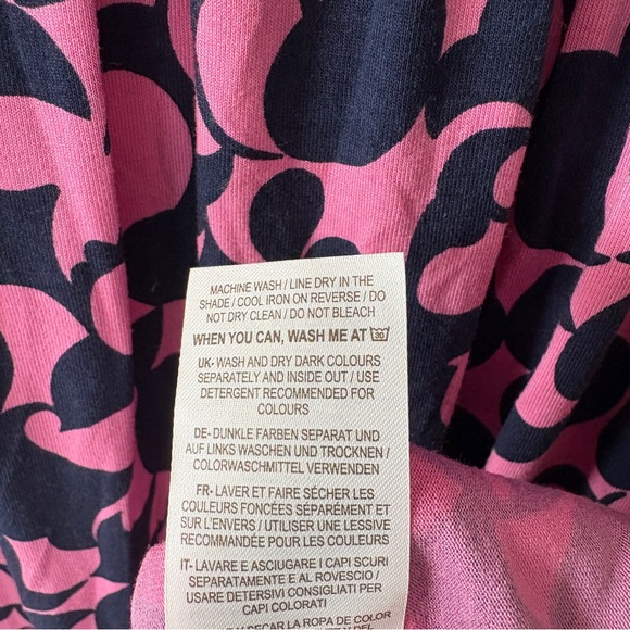 Boden Elisa Empire Dress Women Sz 6L Pink Midi Crewneck Cap sleeve Jersey Preppy - Picture 8 of 10